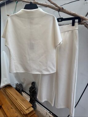 Truth Cream Two-Piece Top and Skirt Set